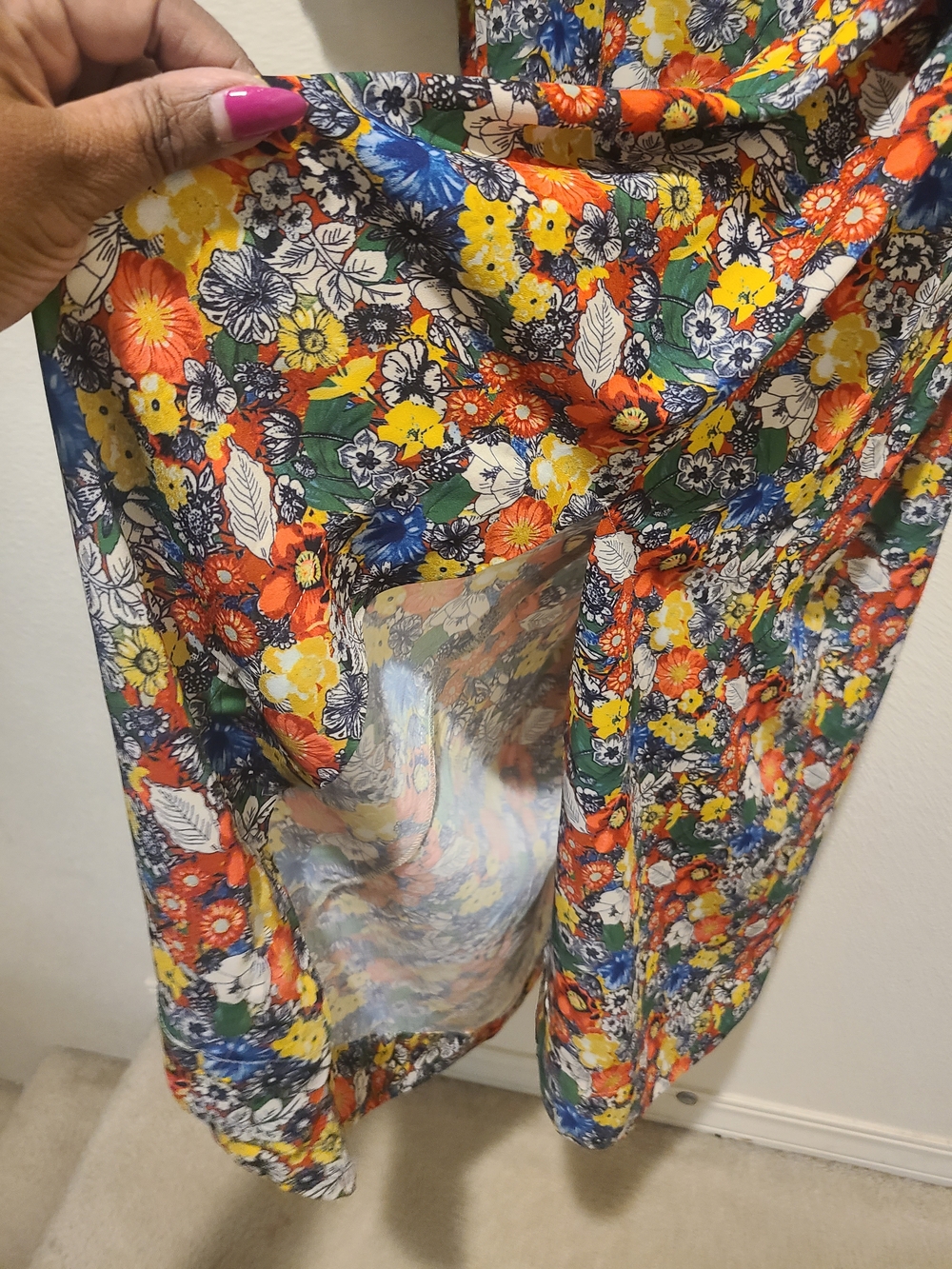 Rebecca Minkoff Multicolor Floral Maxi Dress in Orange, Yellow & Blue